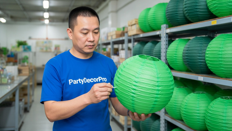 green paper lanterns Manufacturing Process 