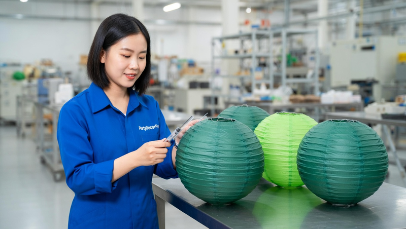 green paper lanterns Manufacturing Process 