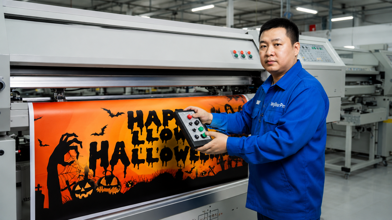 halloween banner Manufacturing Process 
