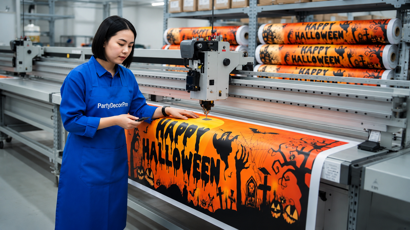 halloween banner Manufacturing Process 