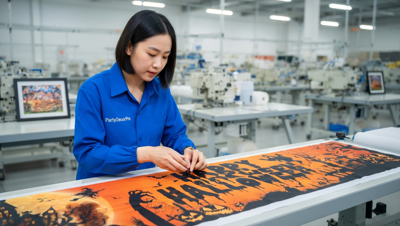 halloween banner Manufacturing Process 