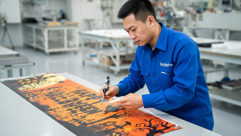 halloween banner Manufacturing Process 