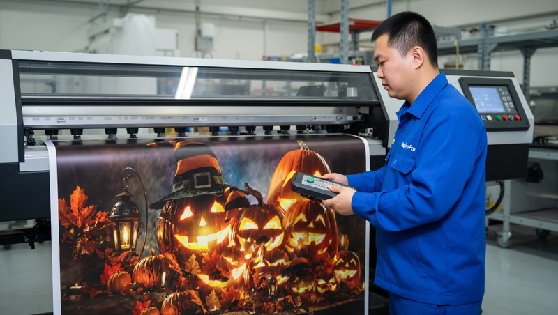 halloween garage door banner Manufacturing Process 