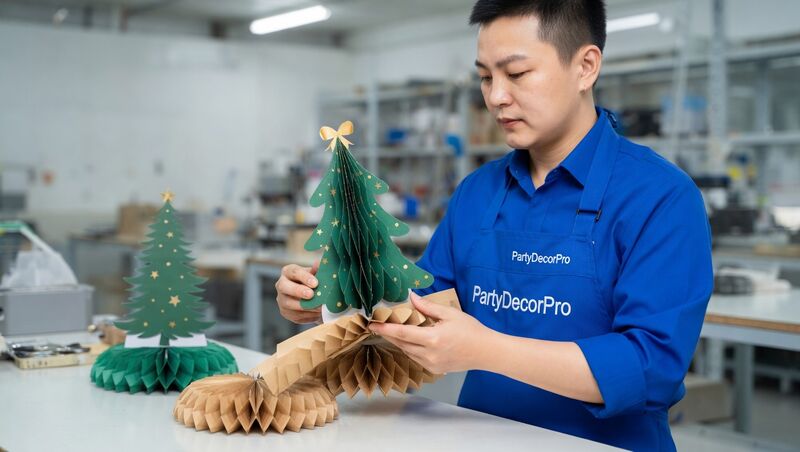 honeycomb paper christmas tree Manufacturing Process