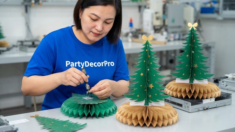 honeycomb paper christmas tree Manufacturing Process
