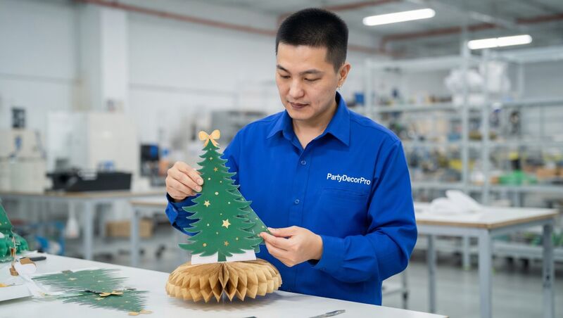 honeycomb paper christmas tree Manufacturing Process