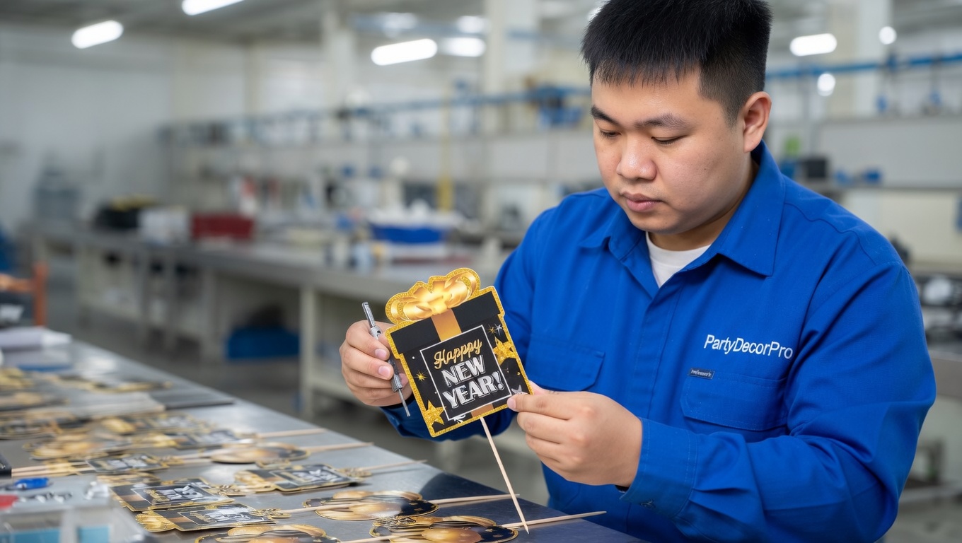 happy new year cake topper Manufacturing Process 