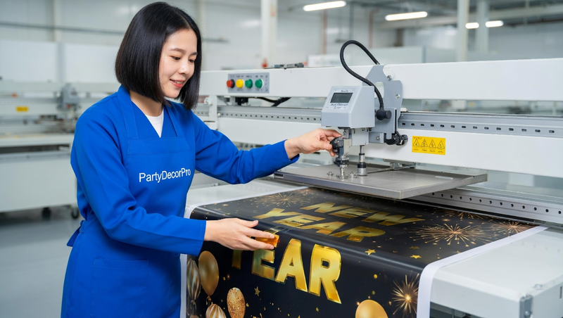 new years banner Manufacturing Process 