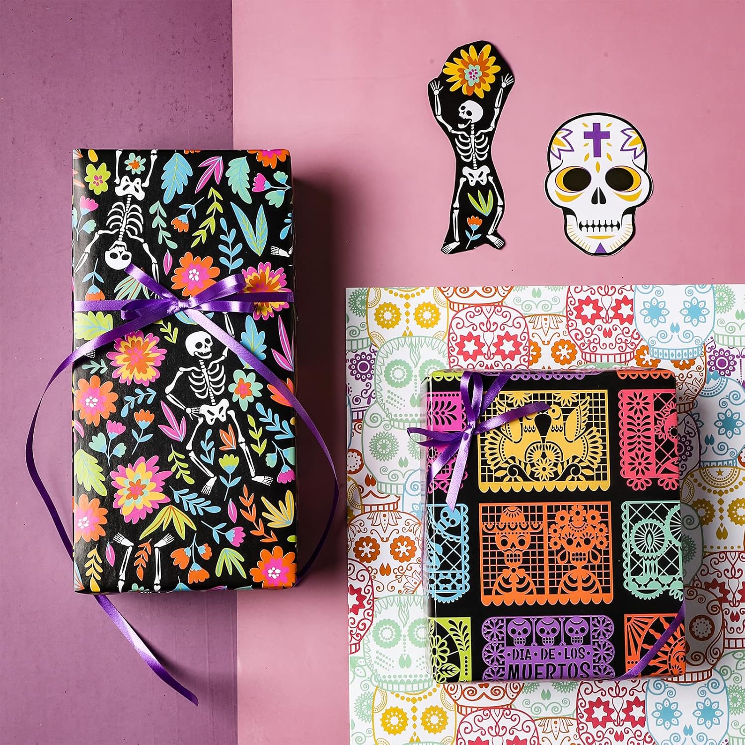 Custom Wrapping Paper - Day of the Dead Gift Wrap Sheets for Holidays - Image 4