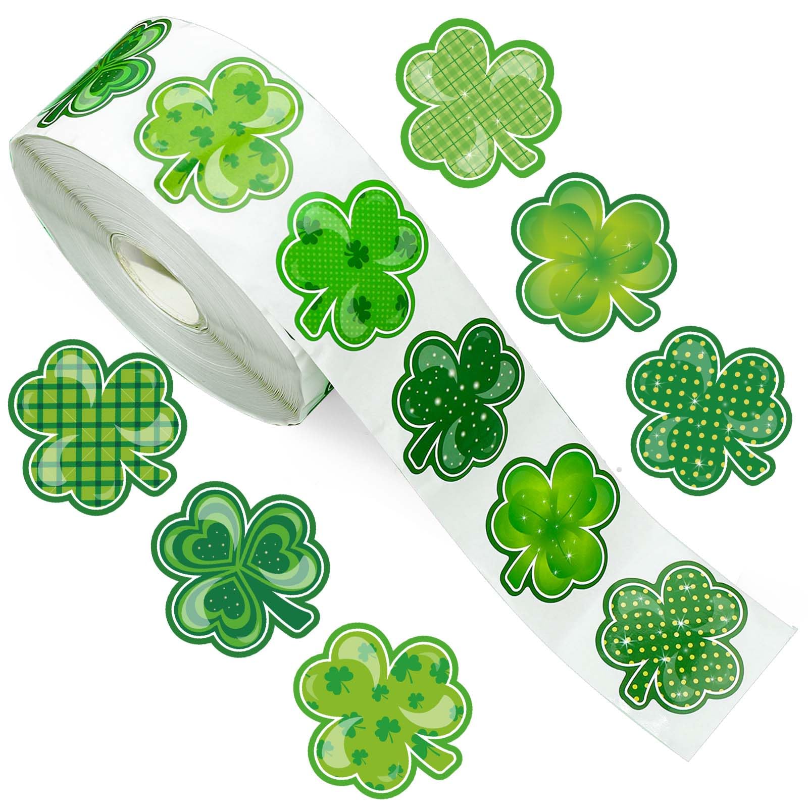 Custom Sticker Supplier - Festive St Patrick's Day Shamrock Sticker Roll