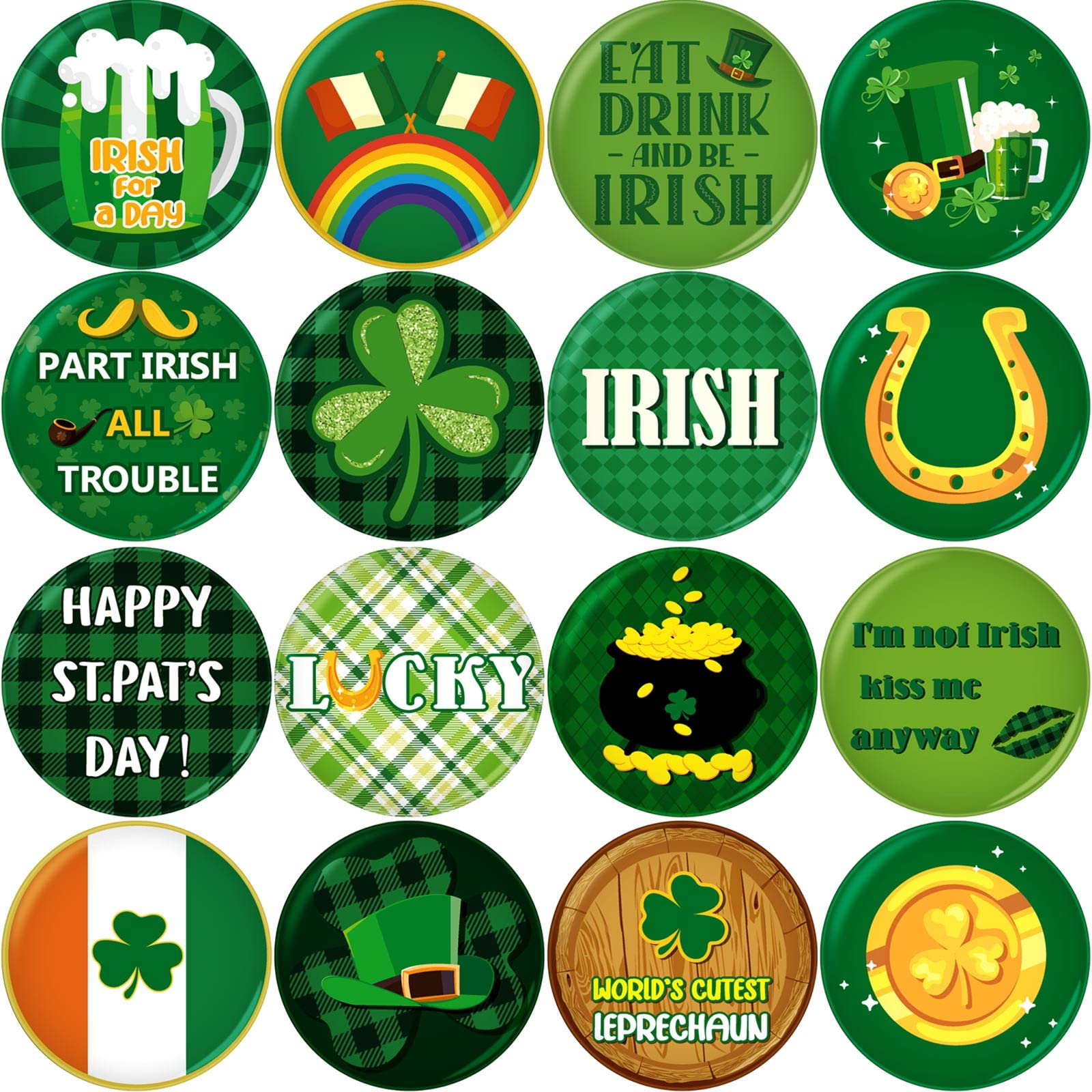 Custom Button Pins Manufacturer - St. Patrick's Day Party Badges