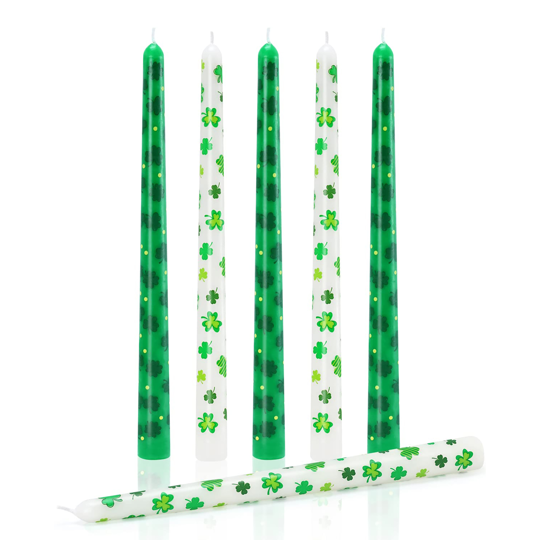 Candle Manufacturer - Premium St. Patrick's Day Shamrock Unscented Taper Candles