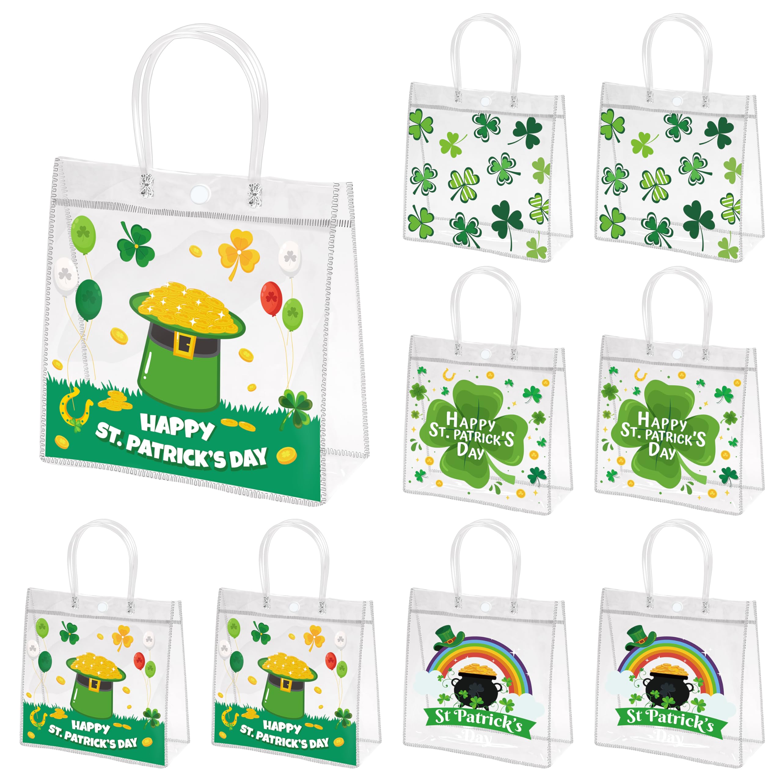 Custom Pvc Gift Bags - St. Patrick's Day Clear Reusable Party Favor Bags