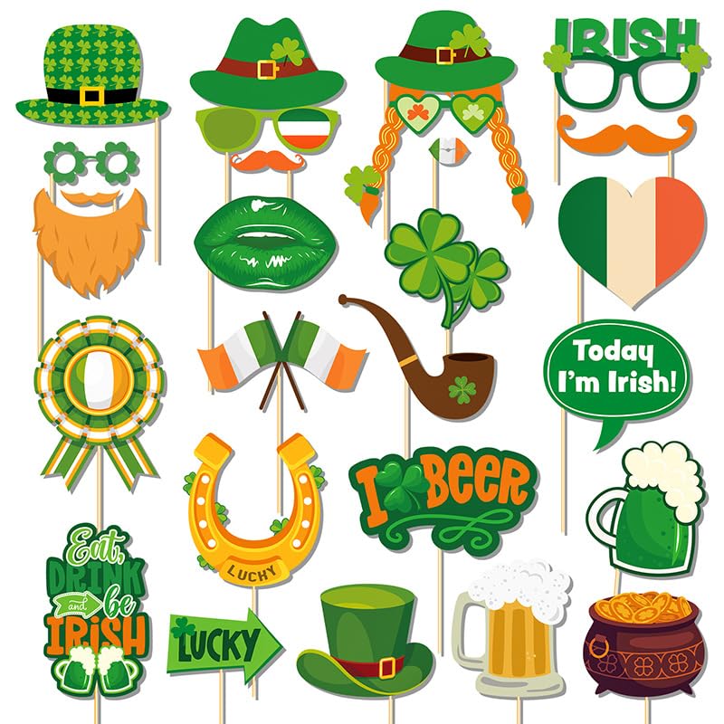 Custom Photo Booth Props - St. Patrick's Day Irish Party Photo Booth Props