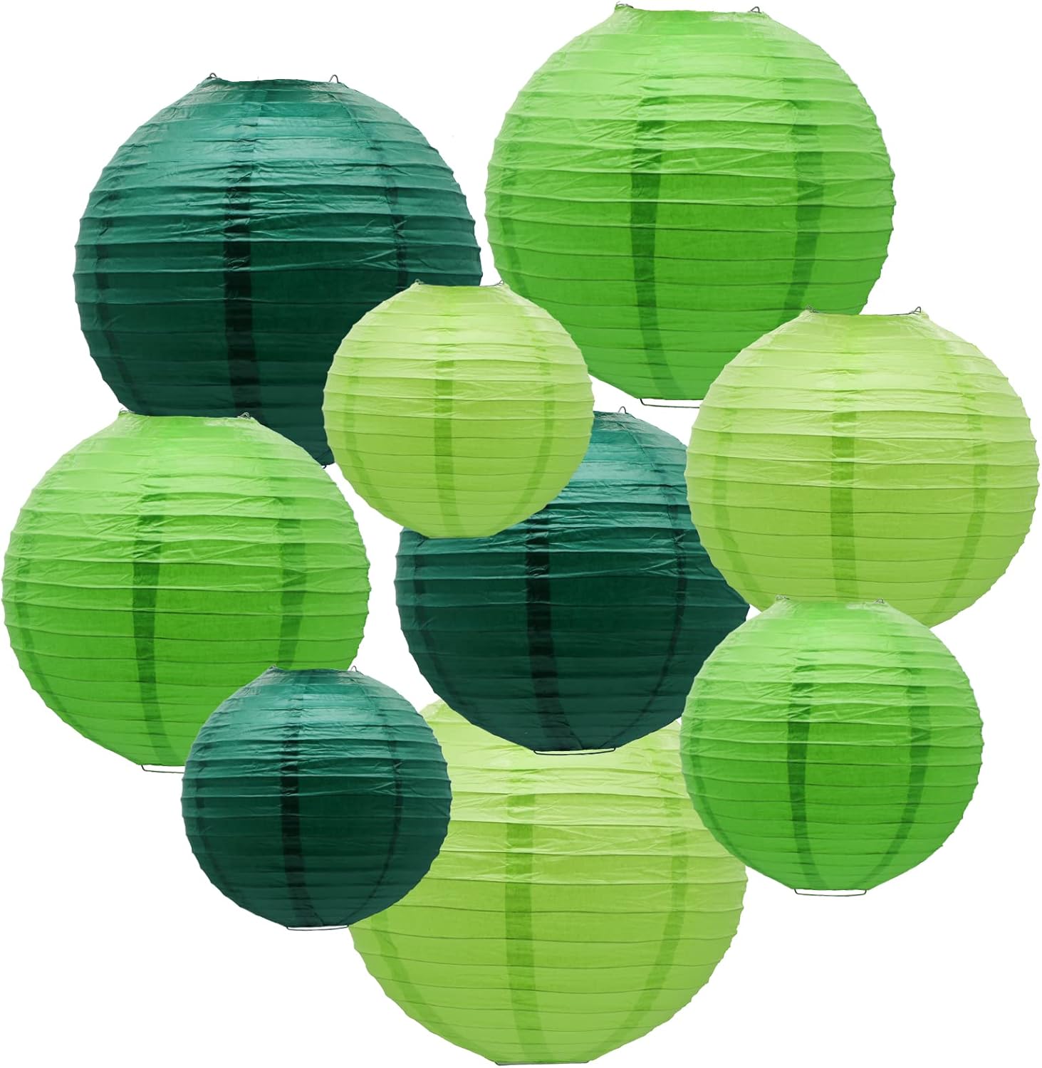 Wholesale Party Supplies - Custom Green Hanging Paper Lanterns for Festive Events