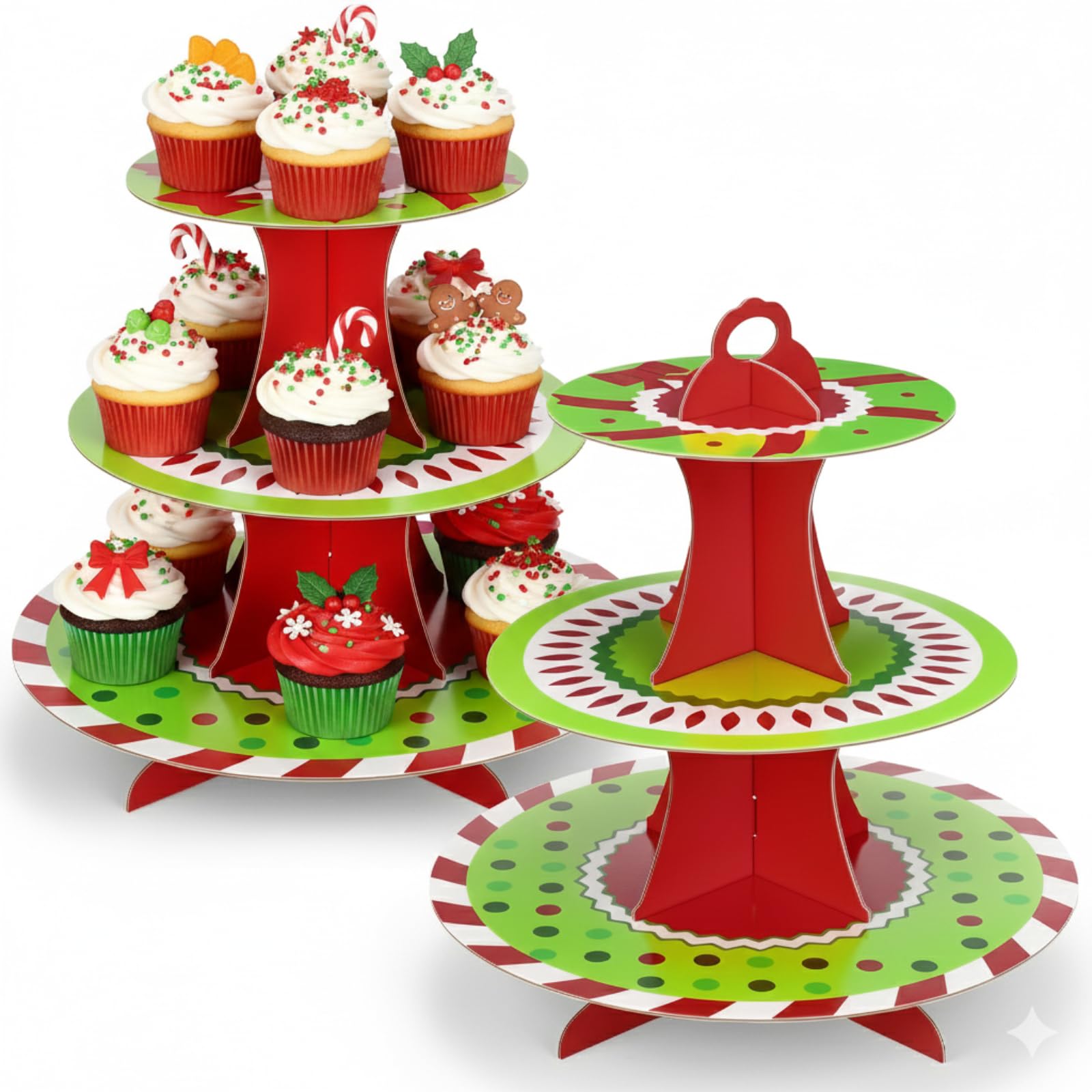 Cupcake Stand Supplier - 3 Tier Christmas Dessert Tower
