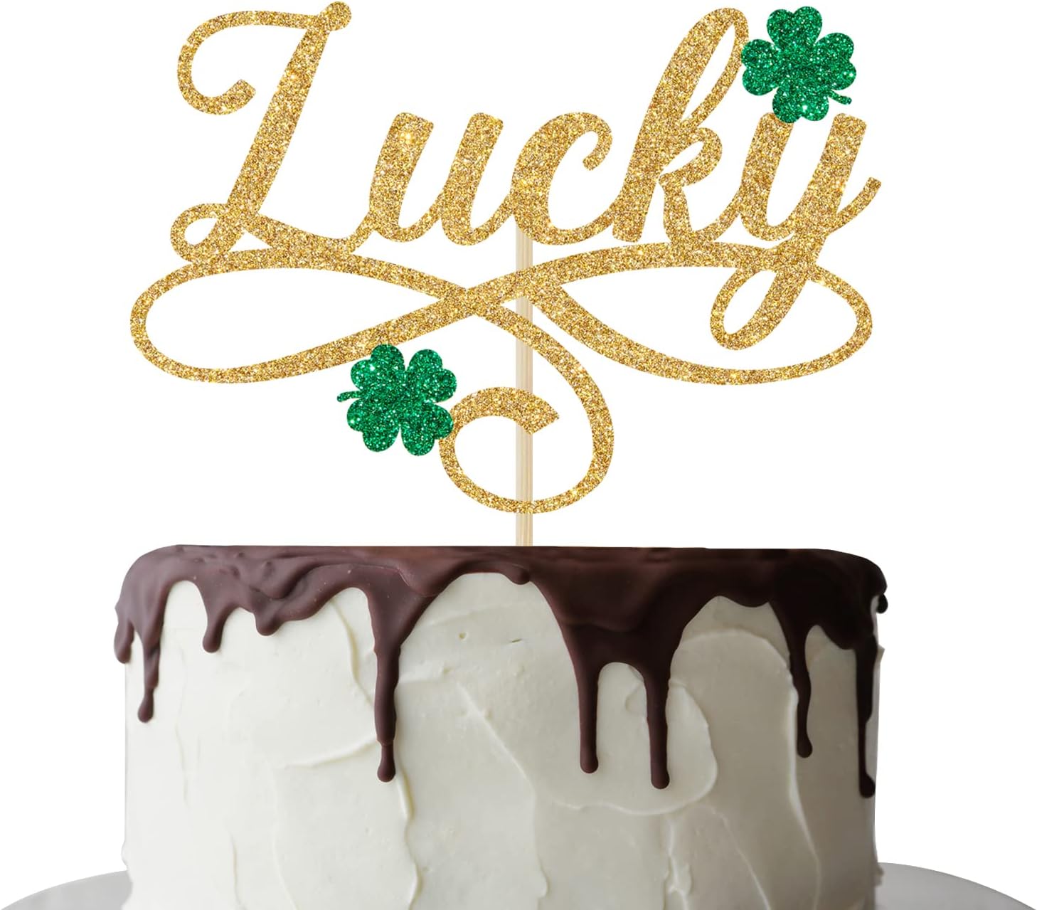 Wholesale Cake Topper - Lucky Glitter Festive Cake Topper for St Patrick's Day