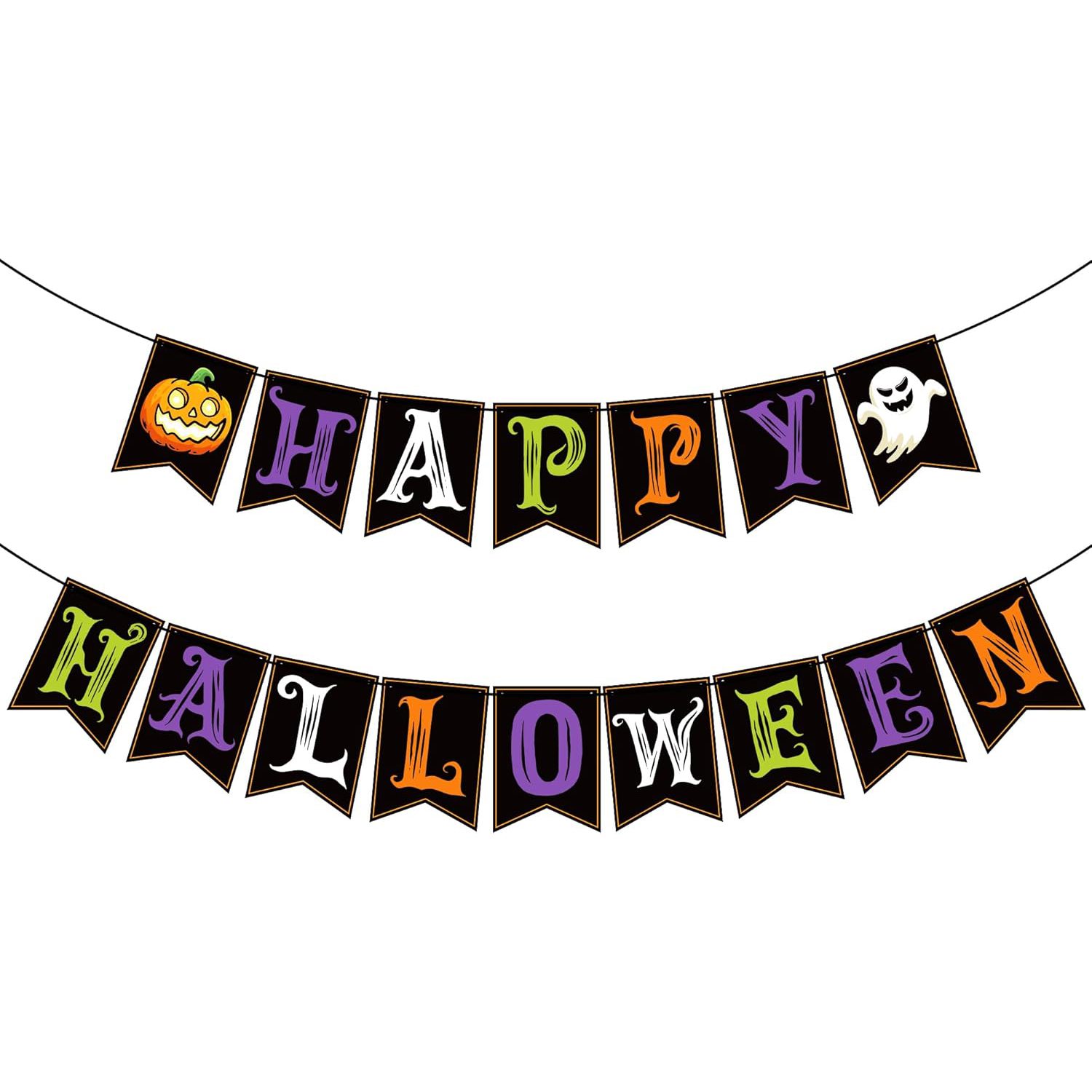 Custom Banner Manufacturer - Happy Halloween Banner Garland for Parties