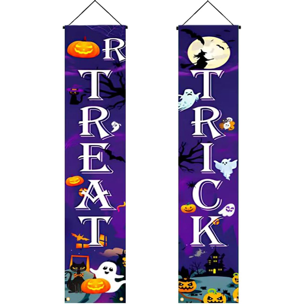 Custom Banner Manufacturer - Halloween Porch Banner Front Door Hanging Sign