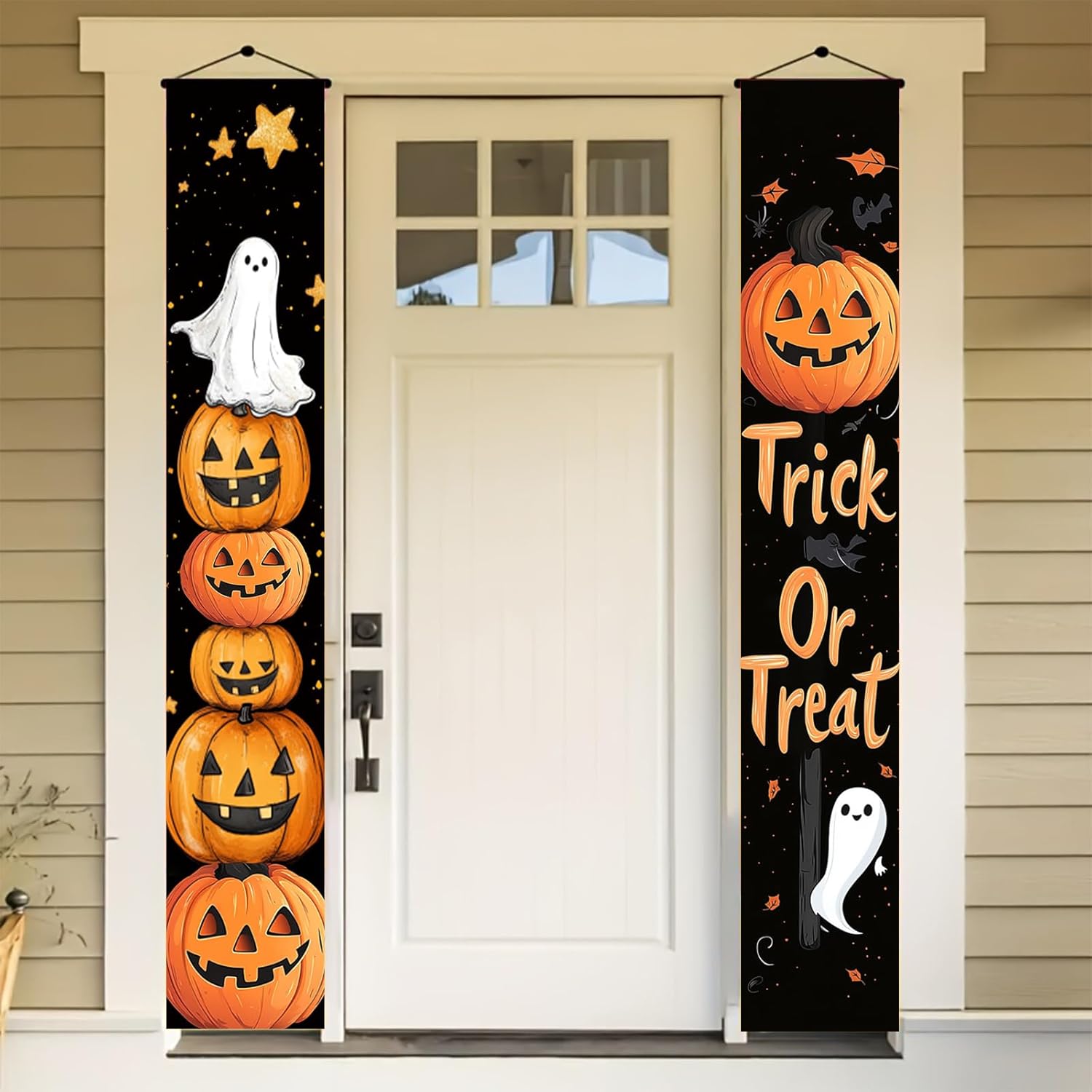 Custom Porch Banner - Halloween Porch Banner Trick or Treat Front Door Hanging Banner