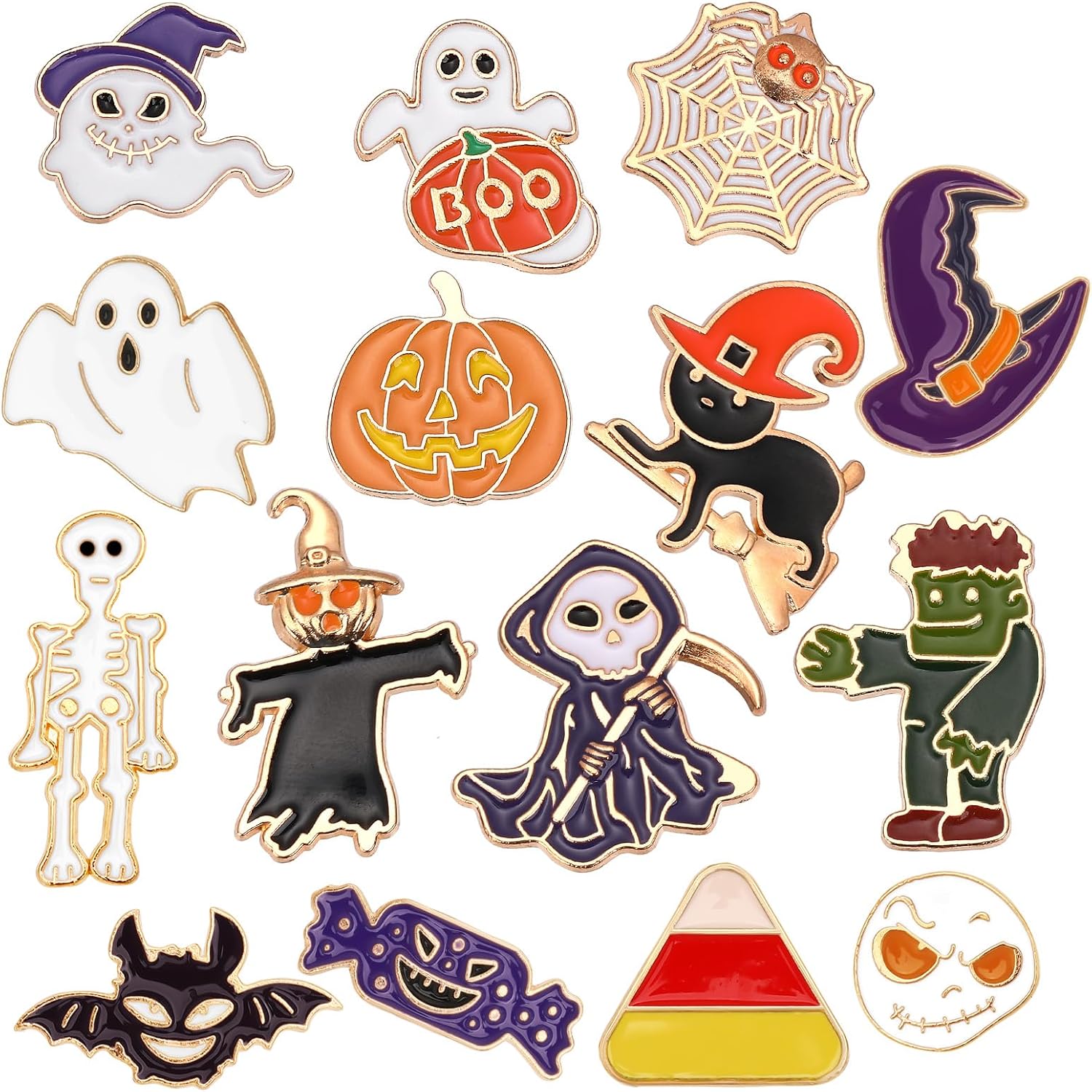 Wholesale Party Decorations - Custom Halloween Enamel Lapel Pins Set