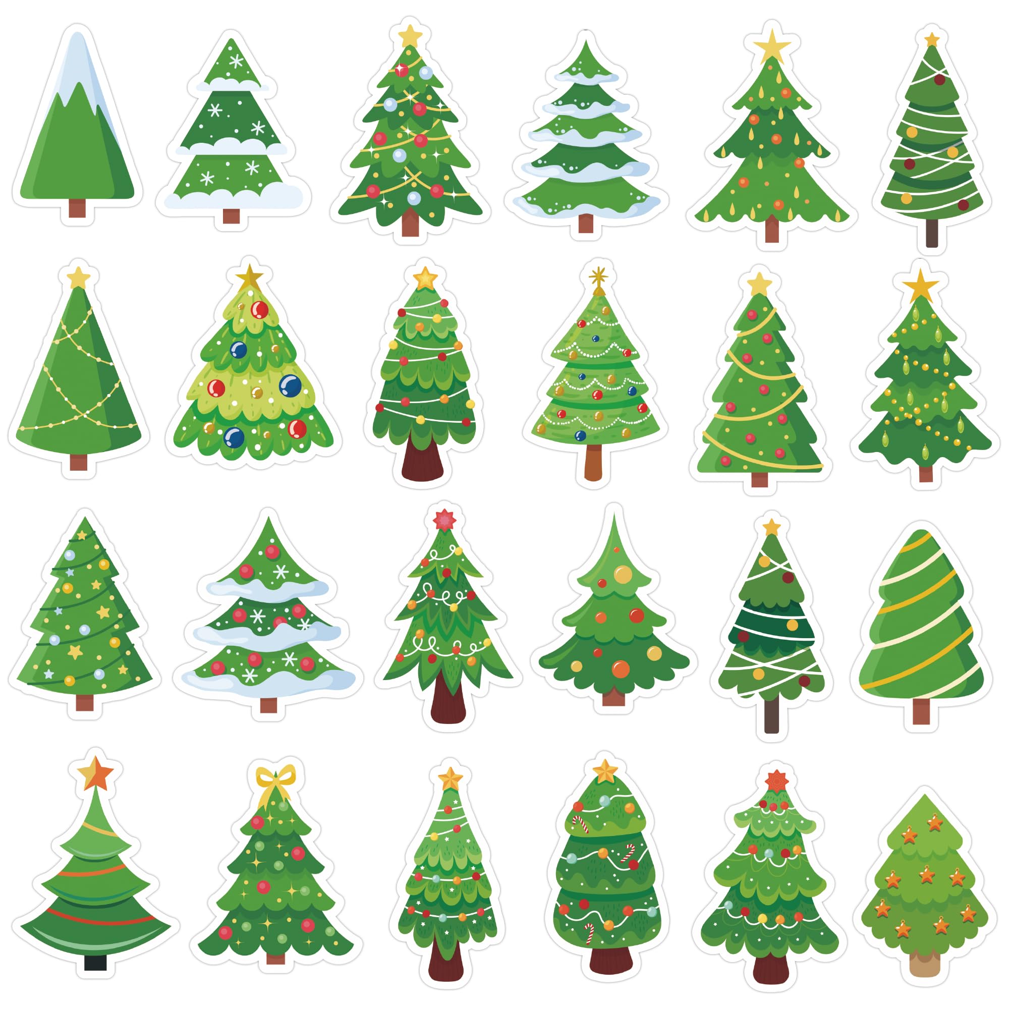 Custom Stickers Manufacturer - Festive Christmas Tree Stickers for Crafts