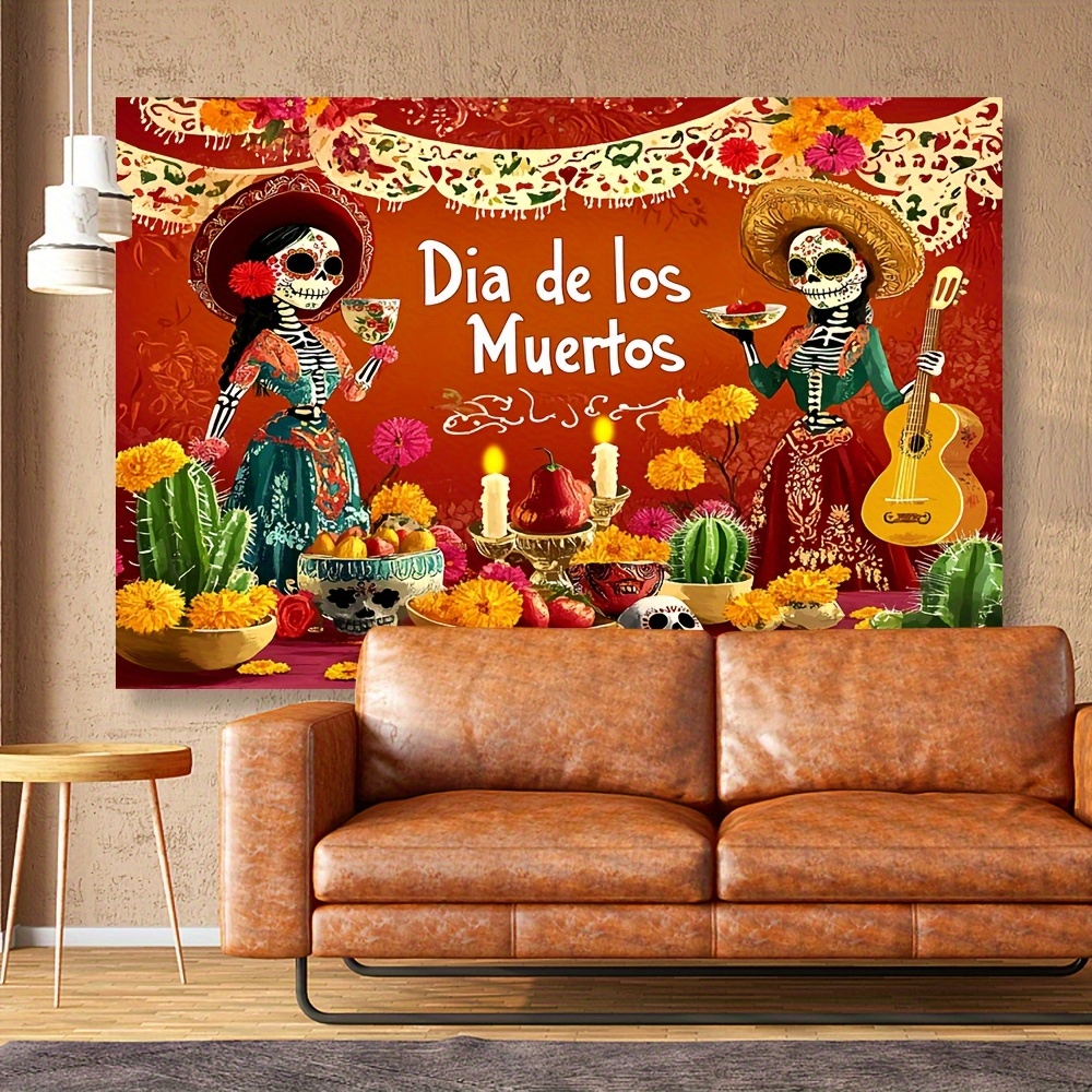 OEM Backdrop Factory - Day of the Dead Sugar Skull Photoshoot Background