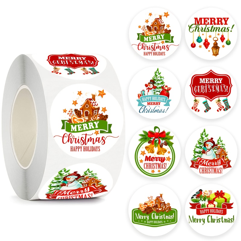 Custom Sticker Manufacturer - Festive Christmas Gift Wrap Stickers