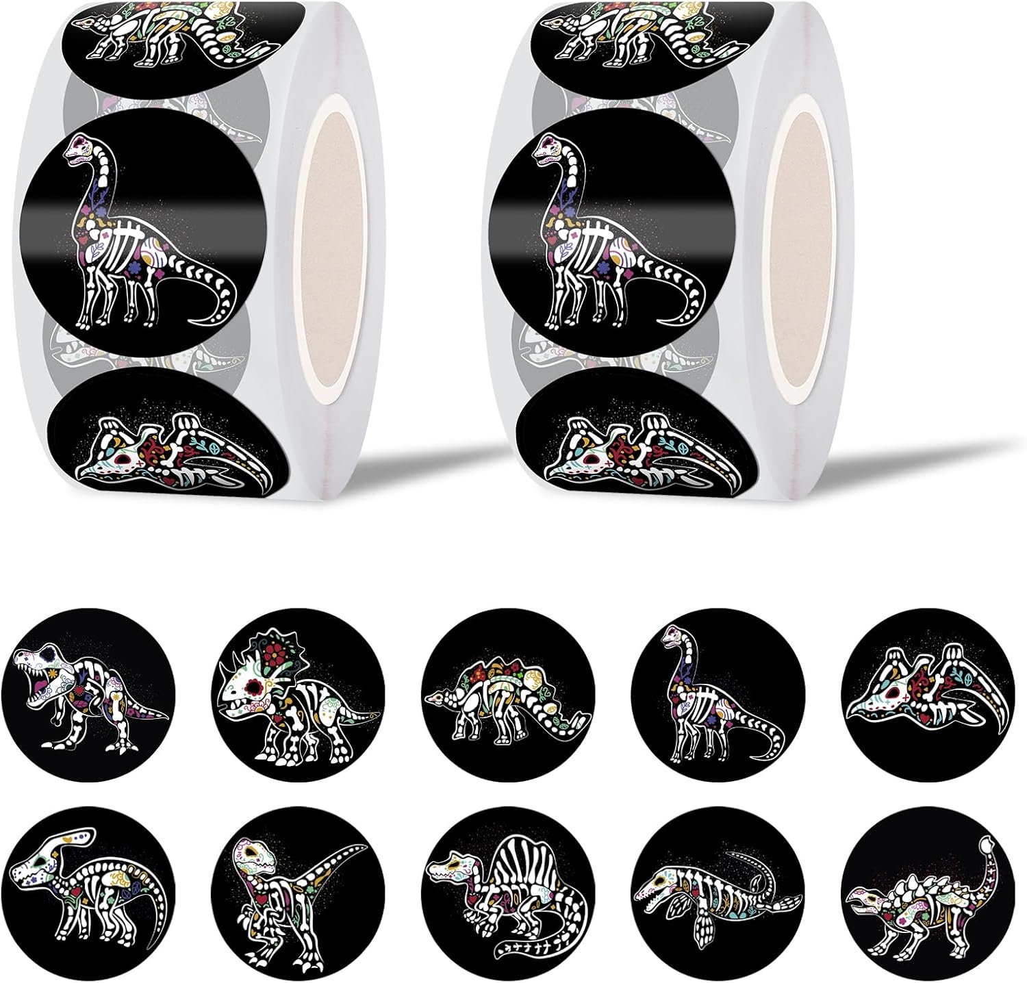 Holiday Supplies OEM - Dia De Los Muertos Sugar Skull Stickers Roll