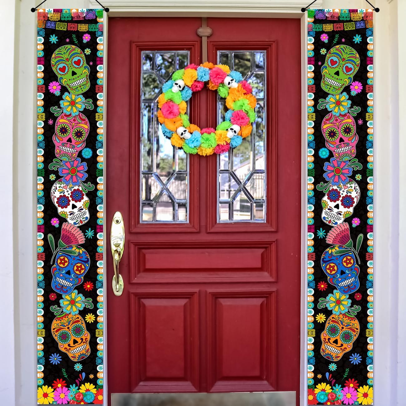 Wholesale Banner Supplier - Day of the Dead Porch Banner Custom Decor