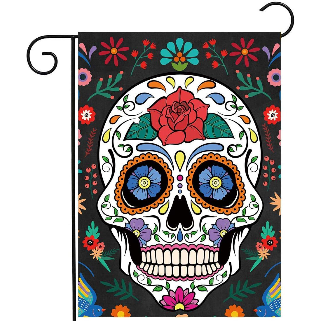 Custom Decorative Banners Factory - Day Of The Dead Garden Flag