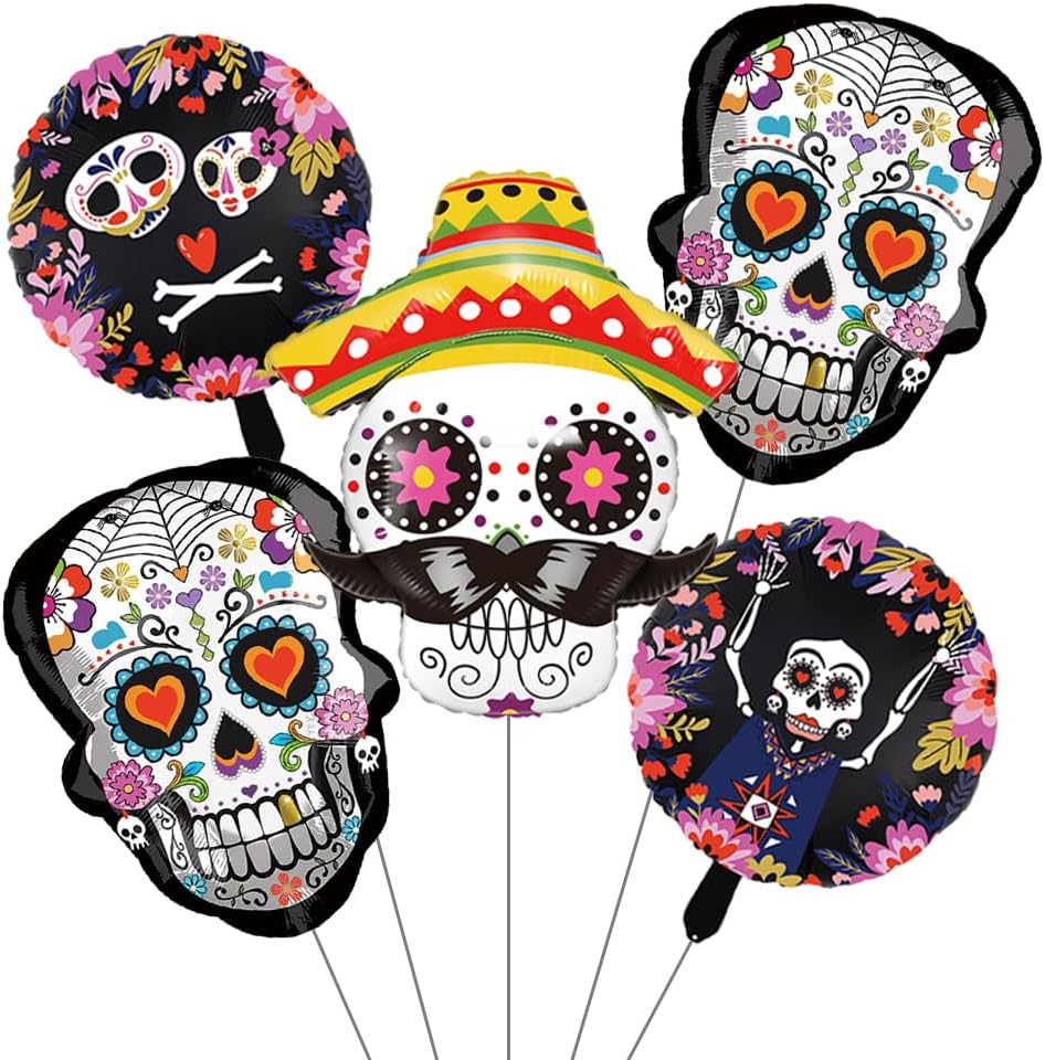 Custom Mylar Balloons Factory - Dia De Los Muertos Balloon Decor