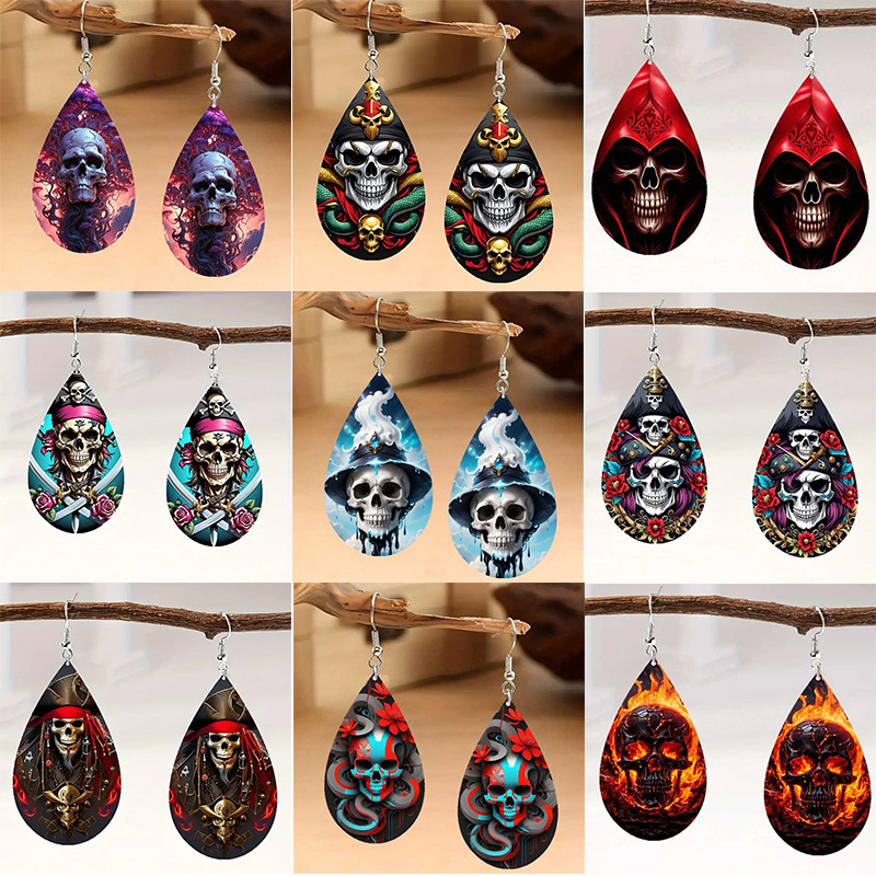 Custom Jewelry Factory - Halloween Skull Earrings
