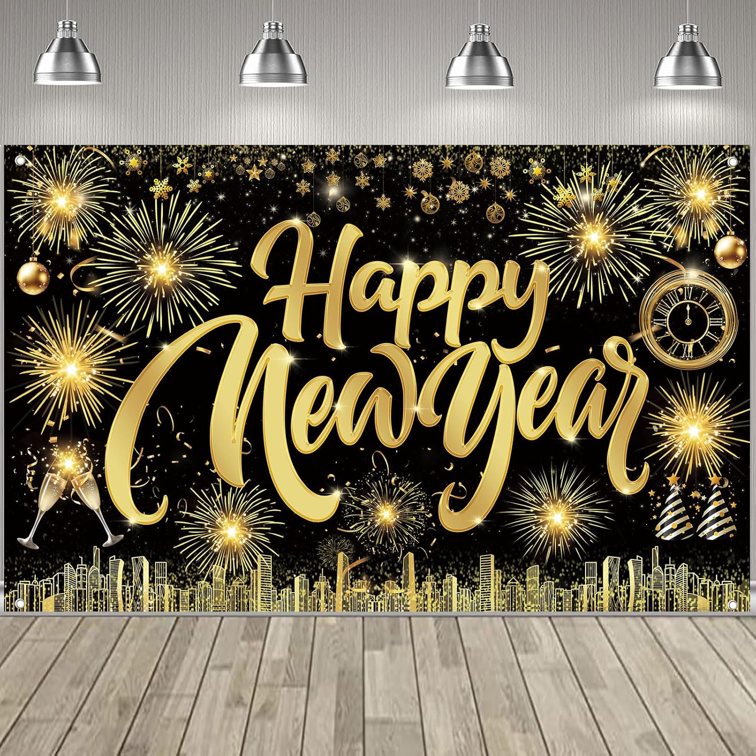 Custom Fabric Banner Manufacturer - New Year Party Backdrop