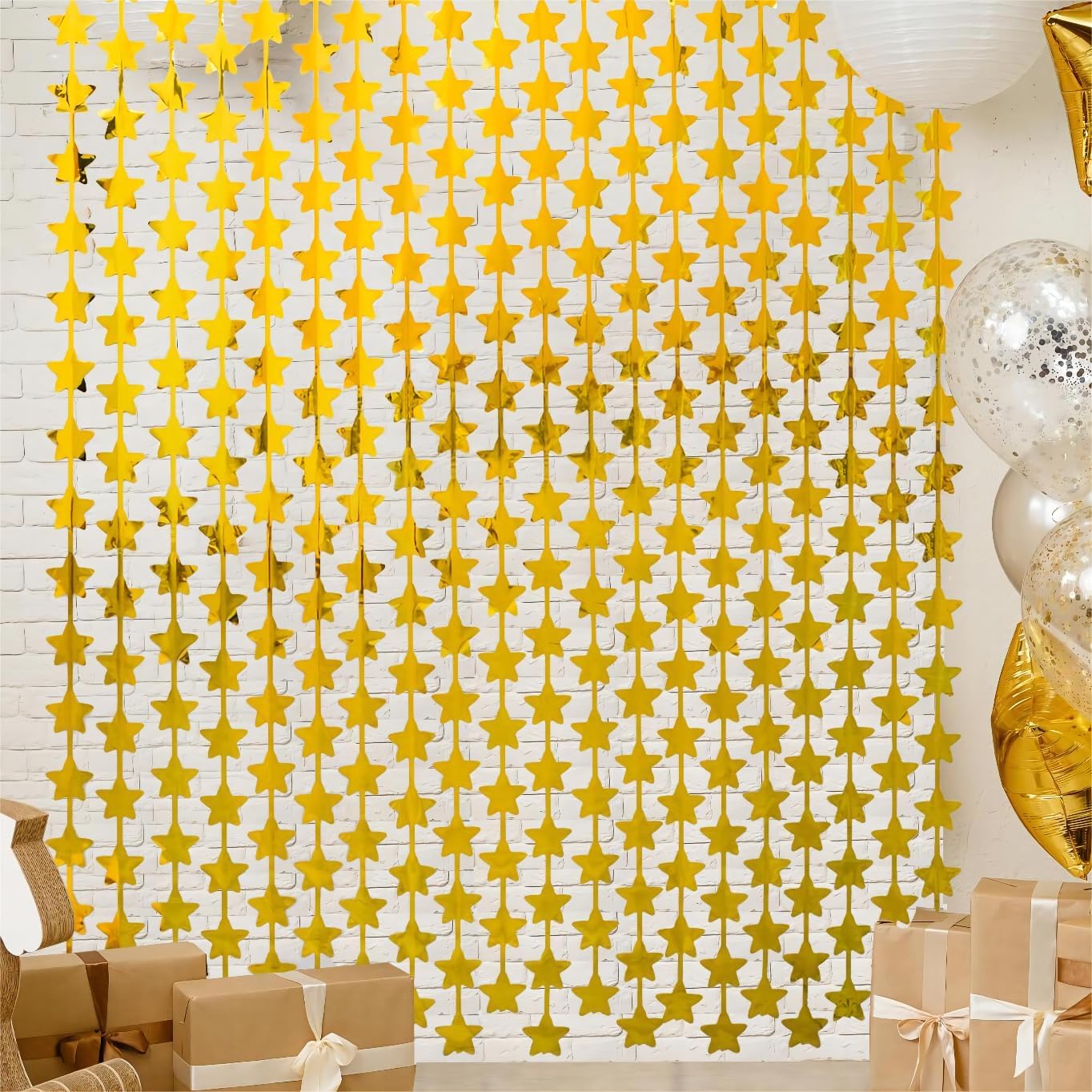 Custom Foil Curtain Supplier - Star Tinsel New Year Backdrop