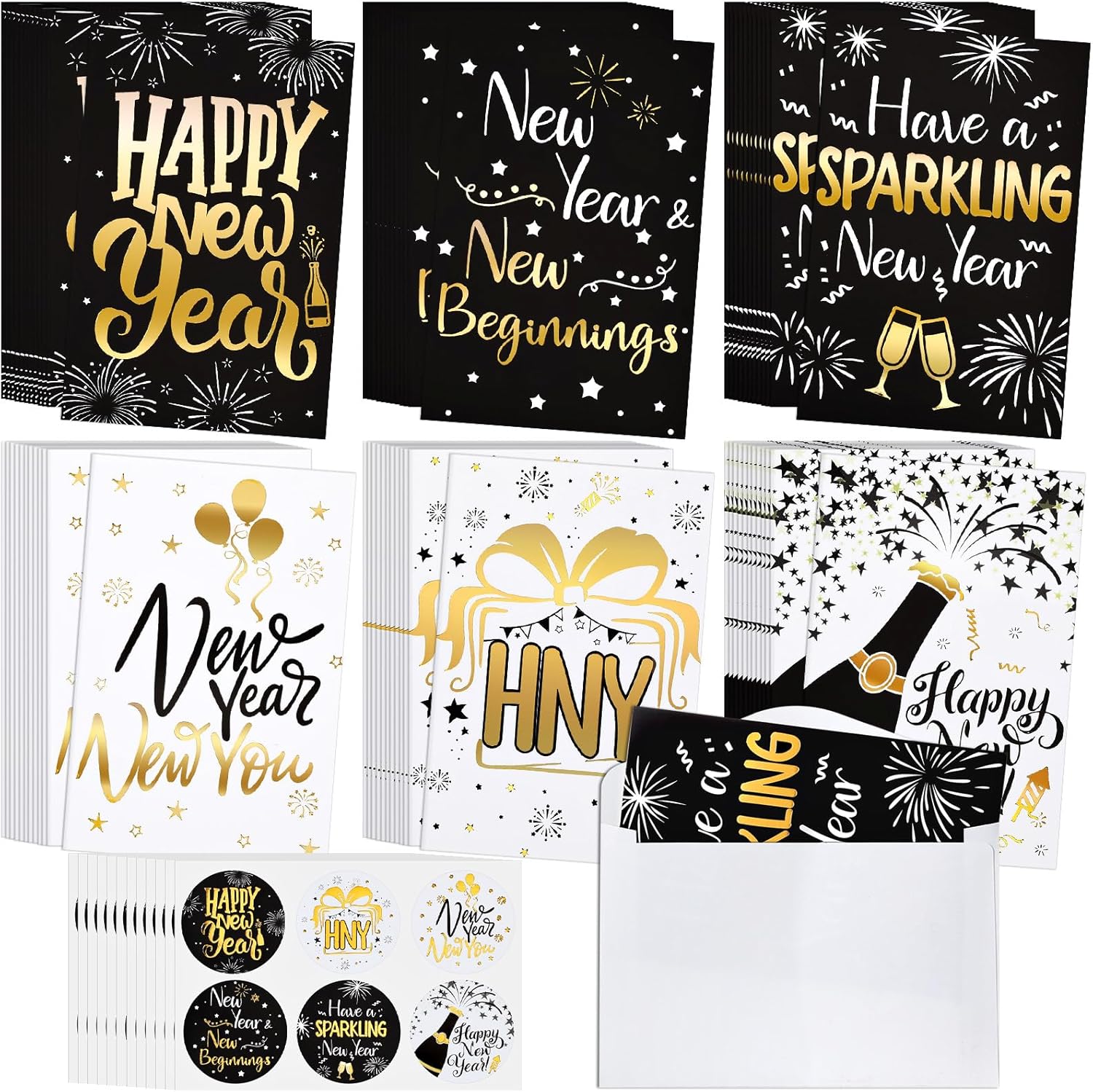 Greeting Card Manufacturer - Foil Happy New Year Cards Wholesale