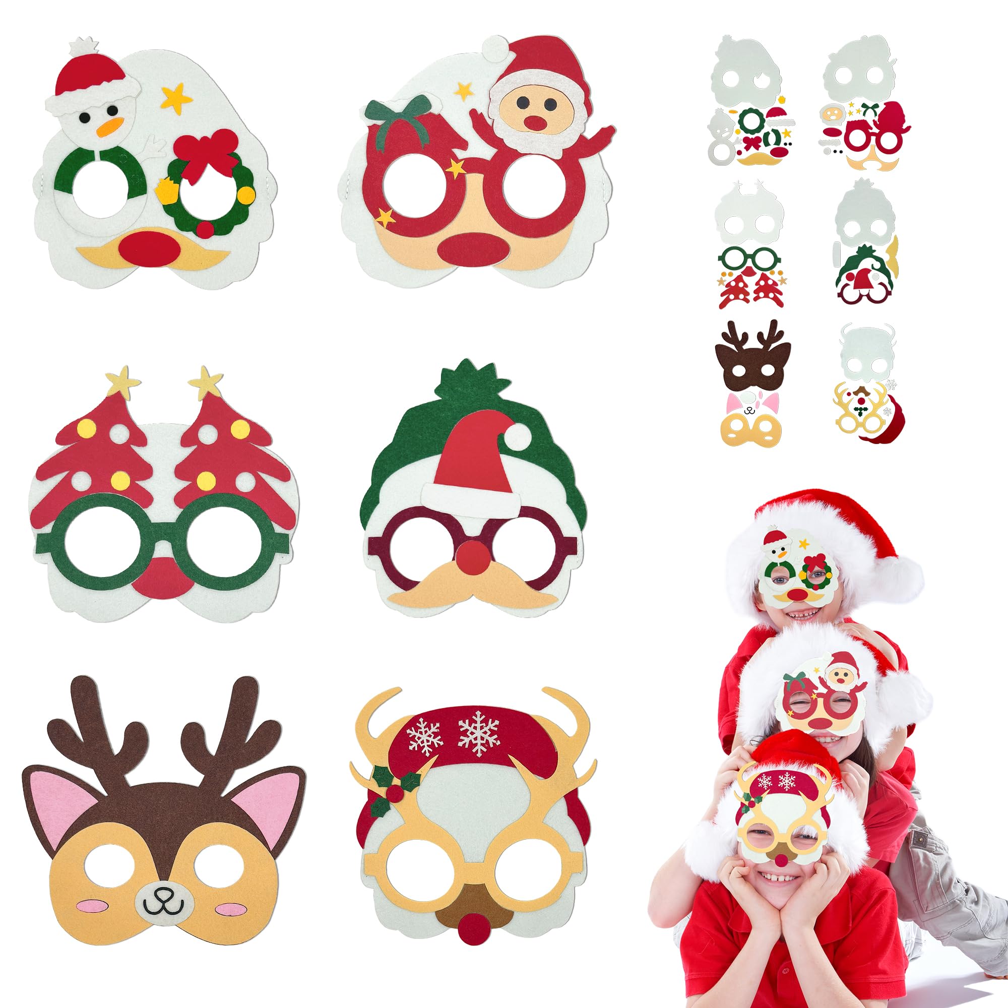 Bulk DIY Mask Supplier - Christmas Mask Craft Kits DIY Party Favors