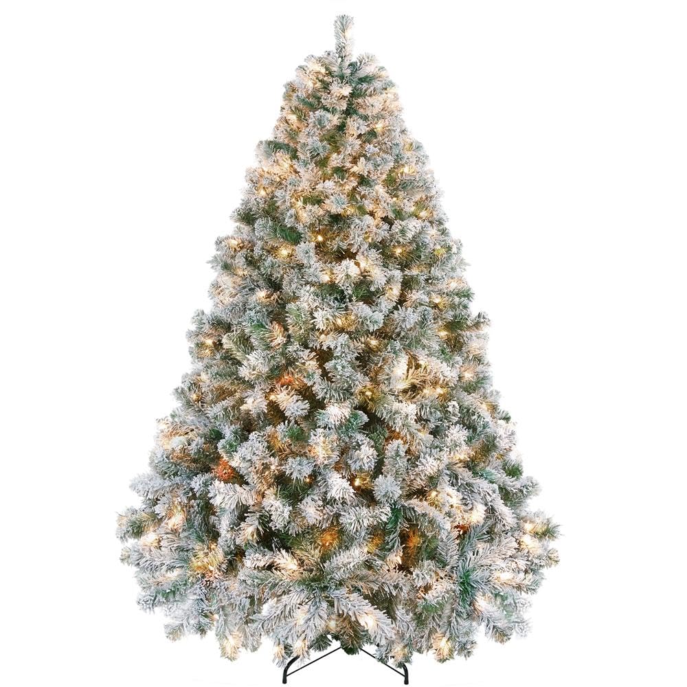 Christmas Tree Manufacturer - 6ft Snow Flocked Pre-lit Artificial Tree
