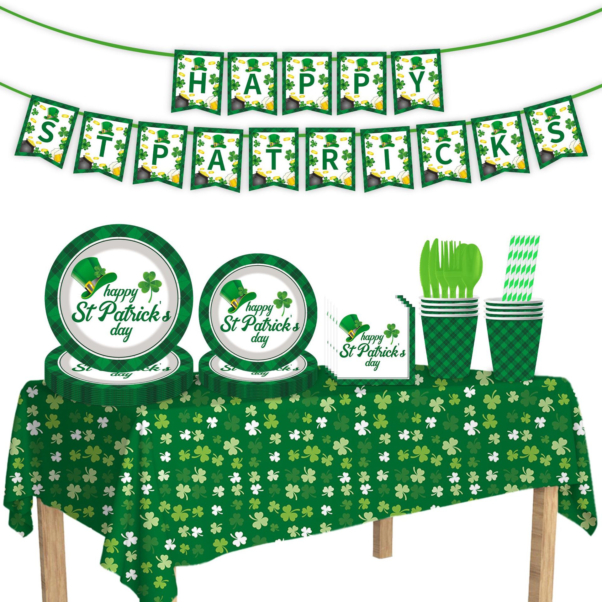Disposable Tableware Manufacturer - St Patrick's Day Tableware Set