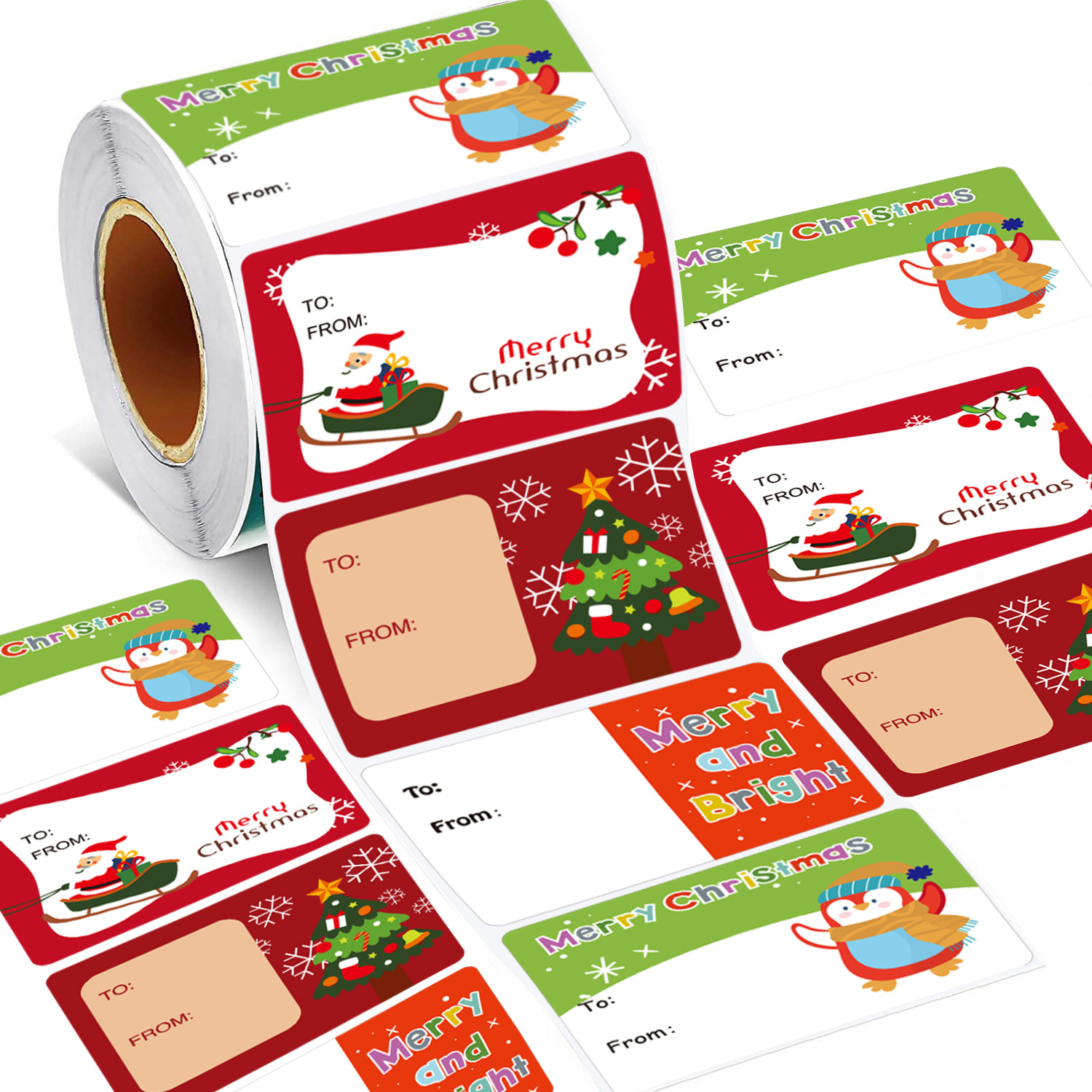 Self Adhesive Stickers Wholesale - Christmas Gift Label Stickers for Gift Wrapping