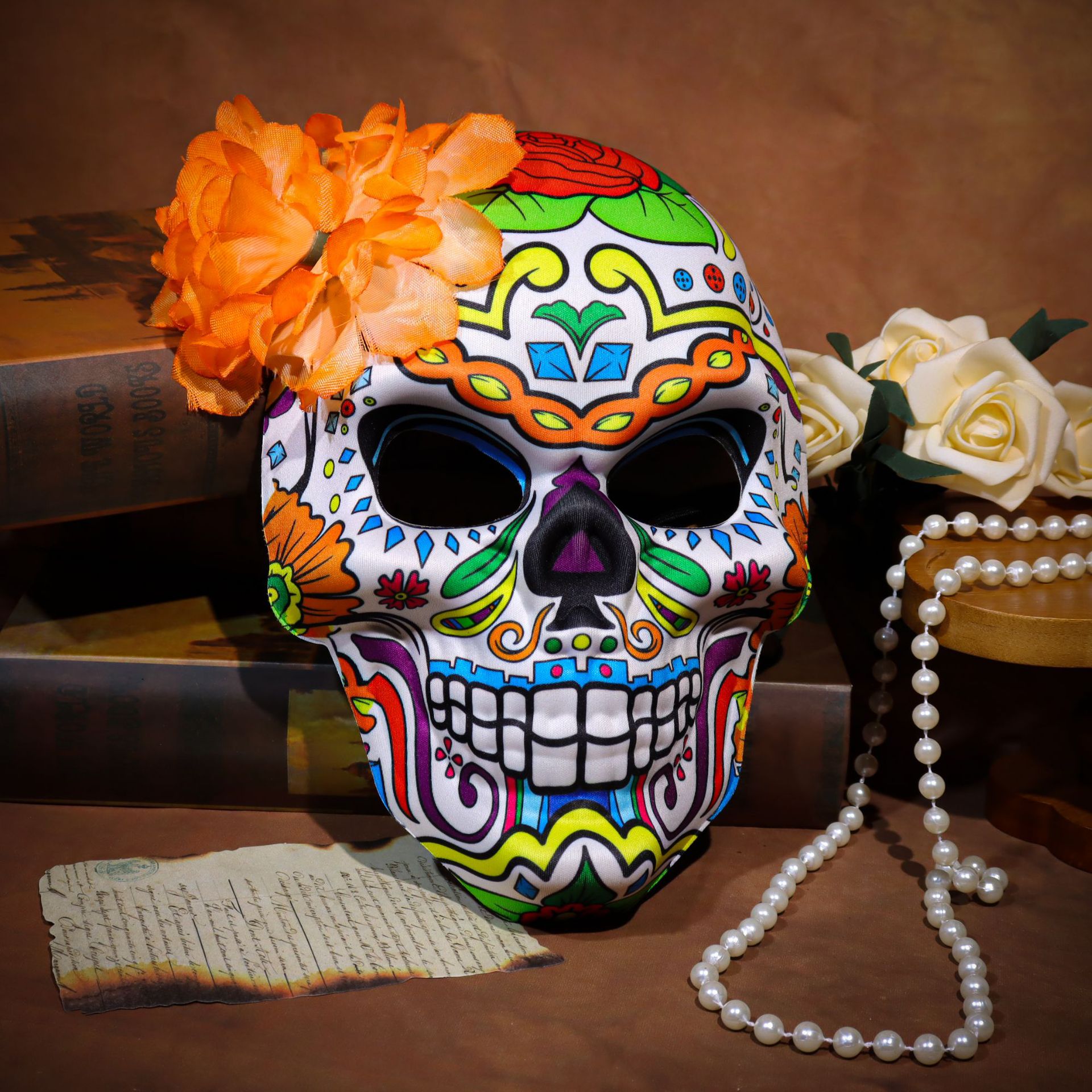 Sugar Skull Mask Manufacturer - Vibrant Day of the Dead Masquerade Mask - Image 2