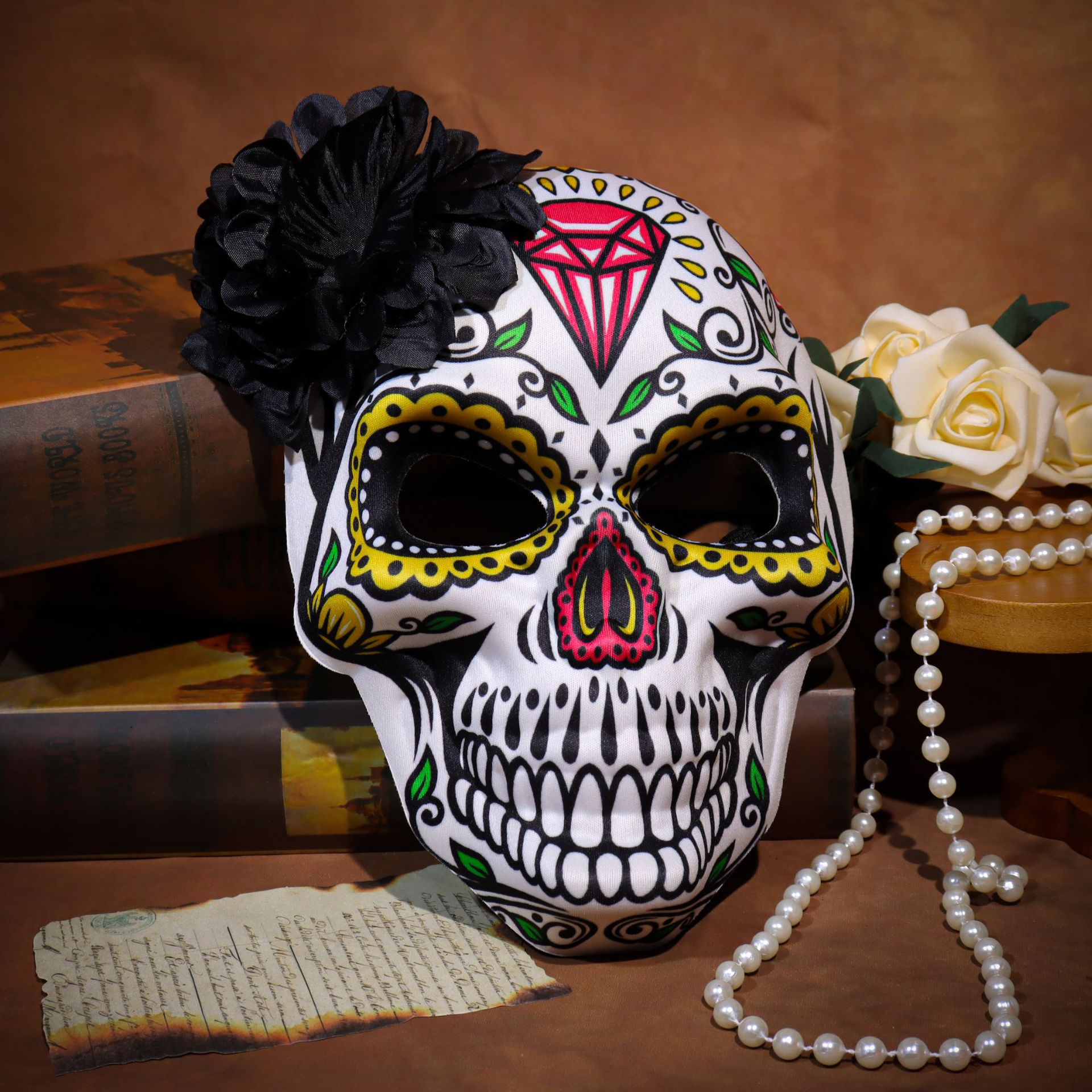 Sugar Skull Mask Manufacturer - Vibrant Day of the Dead Masquerade Mask - Image 3