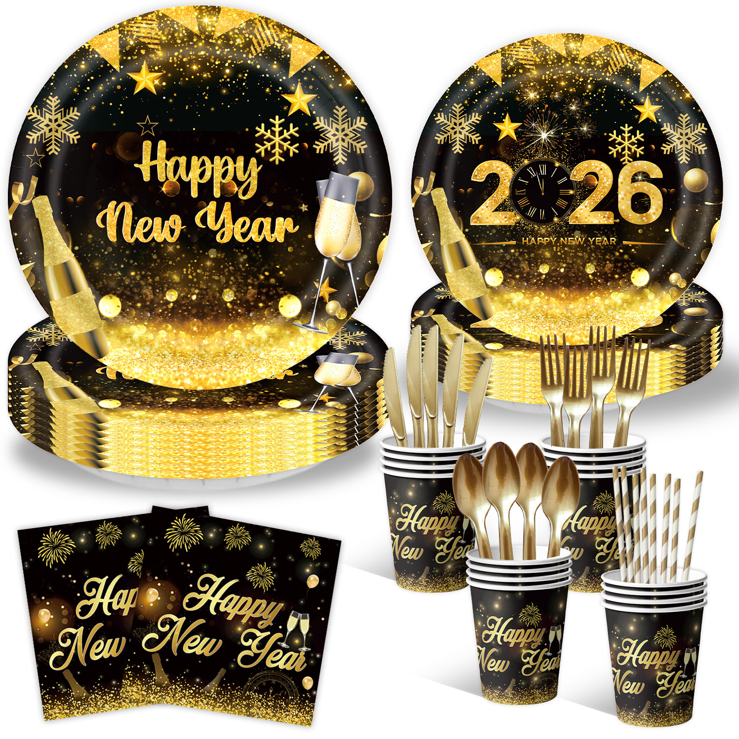 Custom Paper Plates Factory - Happy New Year Party Supplies