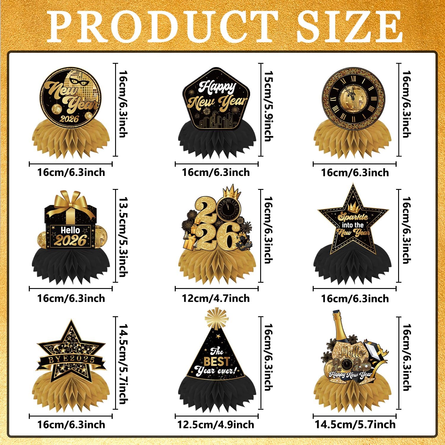 Custom Honeycomb Table Decorations - 2026 New Year Centerpieces - Image 5