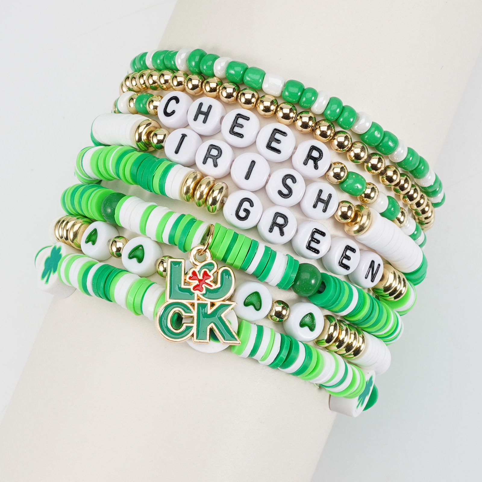 Wholesale Beaded Bracelets - St Patrick's Day Festival Jewelry Set - Image 2