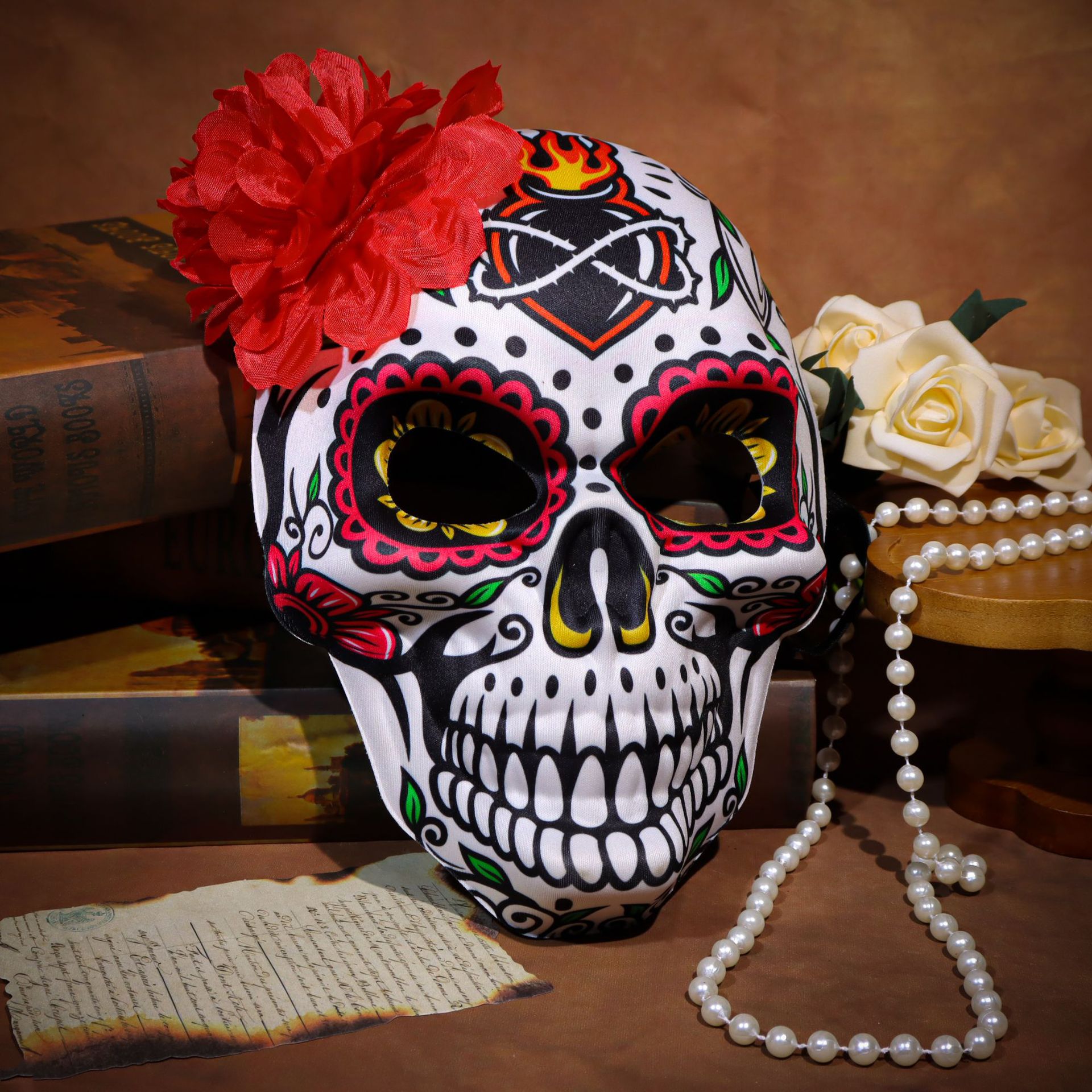 Sugar Skull Mask Manufacturer - Vibrant Day of the Dead Masquerade Mask - Image 4