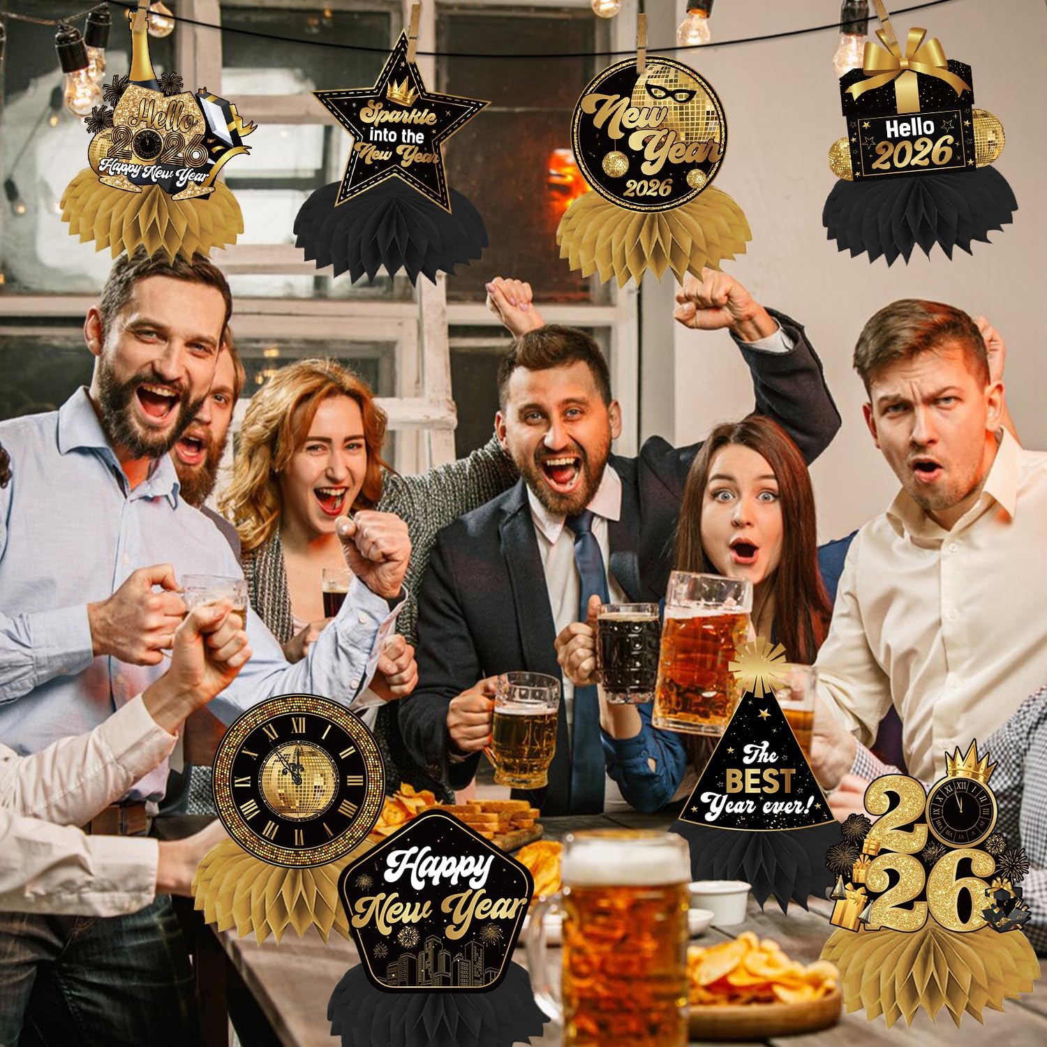 Custom Honeycomb Table Decorations - 2026 New Year Centerpieces - Image 2