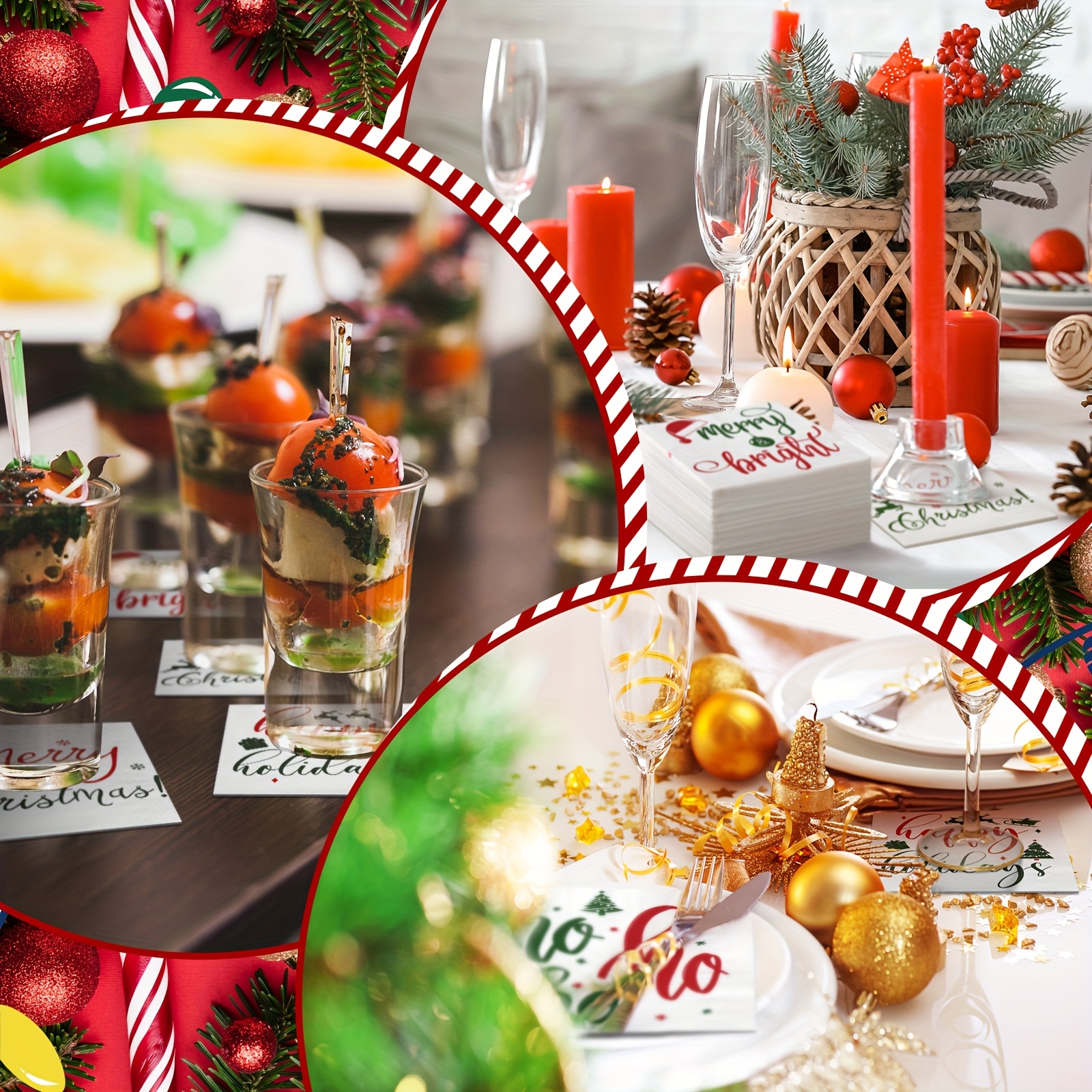 Custom Disposable Napkins - Elegant 3-Ply Christmas Paper Napkins for Festive Events - Image 4