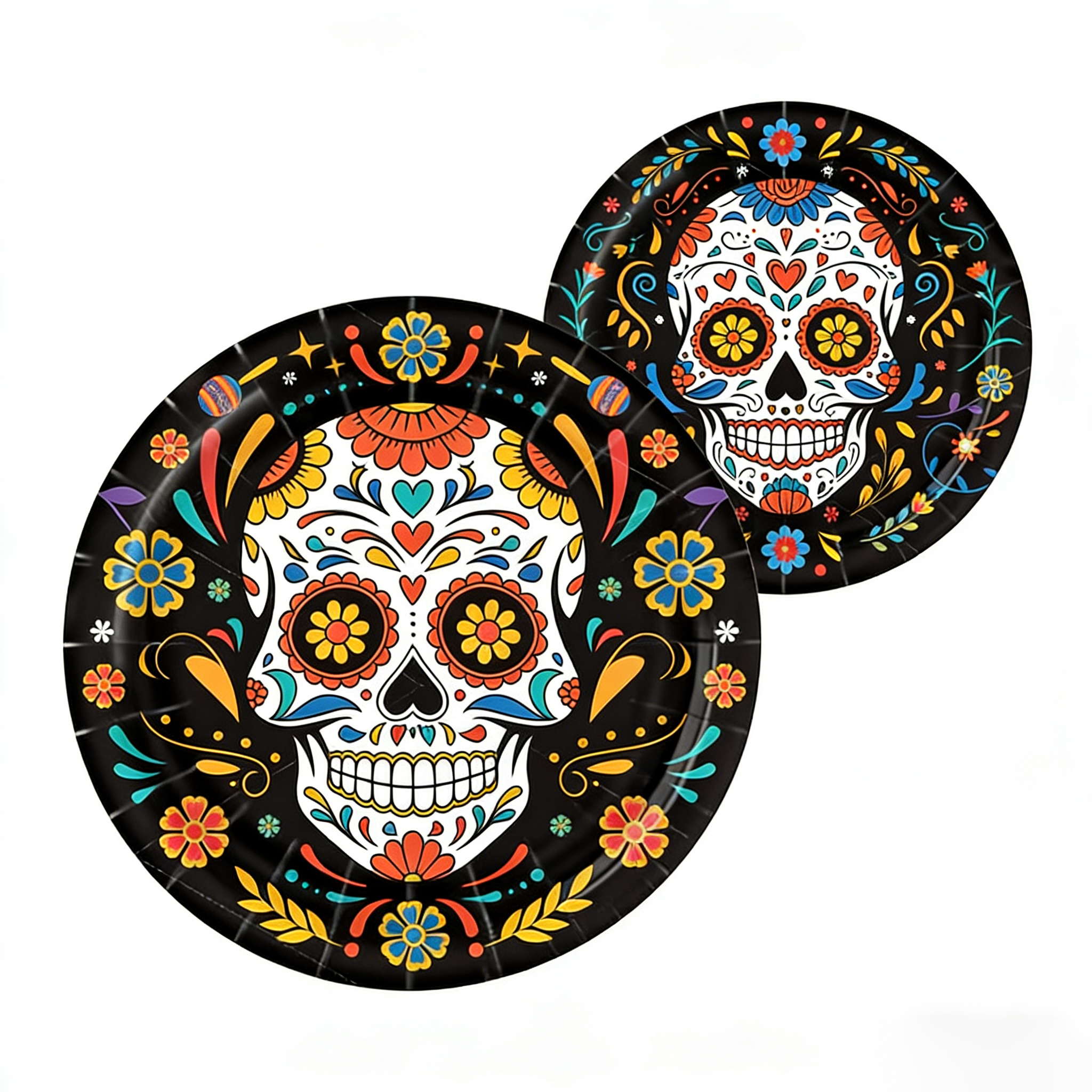 Custom Disposable Tableware - Sugar Skull Dia De Los Muertos Party Set - Image 3