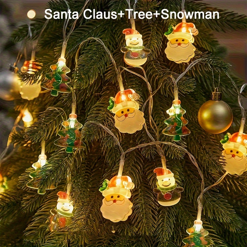 Wholesale Fairy Lights Manufacturer - Christmas LED String Lights with Santa Trees Snowmen